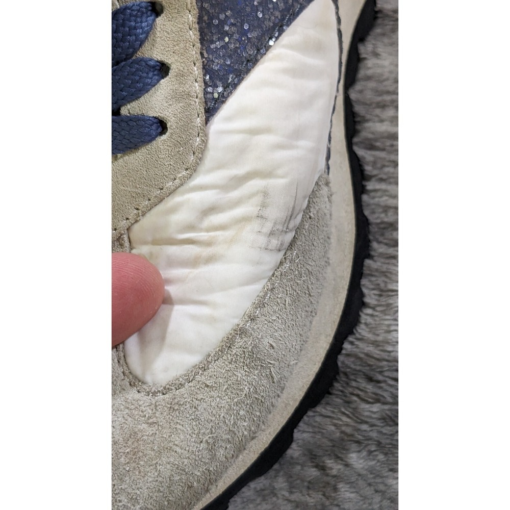 Voile Blanche Qwark Designer Shoes Italy Bedazzle Suede Sneakers Women 37 US 6.5 - Picture 13 of 16